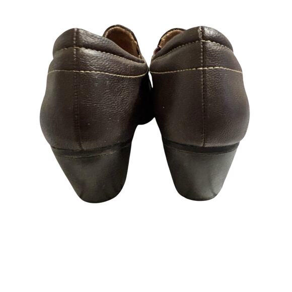 Naturalizer - Women's Kaz Brown Faux Leather Block Heeled Ankle Booties Size 8M - Picture 4 of 9